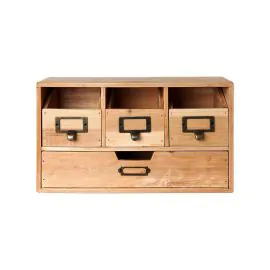 Korea Small Wood 4 Boxes Storage